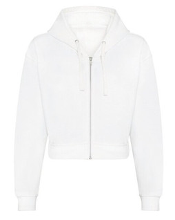 JUST HOODS BY AWDIS JH065 - Womens Relaxed Fit Cropped Hoodie with YKK Zip