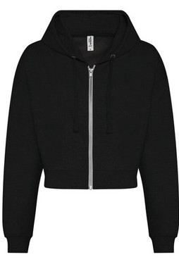 JUST HOODS BY AWDIS JH065 - Womens Relaxed Fit Cropped Hoodie with YKK Zip