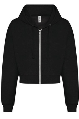 JUST HOODS BY AWDIS JH065 - Women's Relaxed Fit Cropped Hoodie with YKK Zip