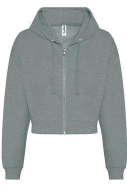 JUST HOODS BY AWDIS JH065 - Womens Relaxed Fit Cropped Hoodie with YKK Zip