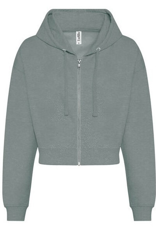 JUST HOODS BY AWDIS JH065 - Womens Relaxed Fit Cropped Hoodie with YKK Zip