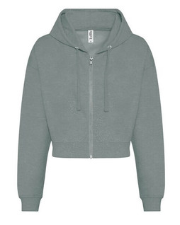 JUST HOODS BY AWDIS JH065 - Womens Relaxed Fit Cropped Hoodie with YKK Zip