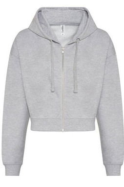 JUST HOODS BY AWDIS JH065 - Womens Relaxed Fit Cropped Hoodie with YKK Zip