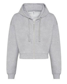 JUST HOODS BY AWDIS JH065 - Women's Relaxed Fit Cropped Hoodie with YKK Zip