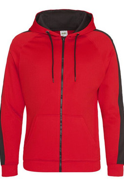 JUST HOODS BY AWDIS JH066 - High-Performance Contrast Zip Sports Hoodie