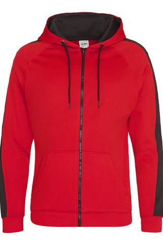 JUST HOODS BY AWDIS JH066 - High-Performance Contrast Zip Sports Hoodie