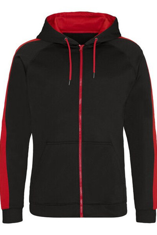 JUST HOODS BY AWDIS JH066 - High-Performance Contrast Zip Sports Hoodie