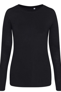 JUST TEES JT002F - Womens Long Sleeve Tri-Blend Comfort Tee