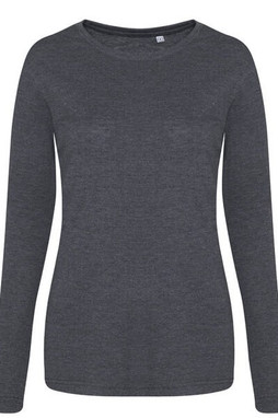 JUST TEES JT002F - Womens Long Sleeve Tri-Blend Comfort Tee