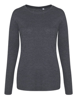 JUST TEES JT002F - Womens Long Sleeve Tri-Blend Comfort Tee