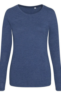 JUST TEES JT002F - Womens Long Sleeve Tri-Blend Comfort Tee