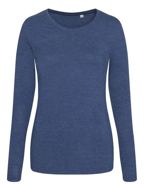 JUST TEES JT002F - Women's Long Sleeve Tri-Blend Comfort Tee