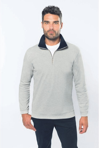 Kariban K206 - TRUCKER - PIQUE ZIP-NECK SWEATSHIRT