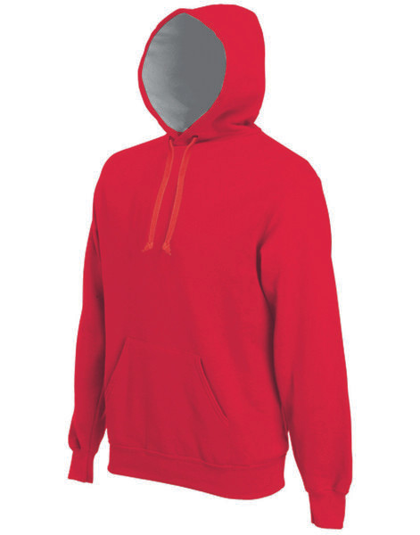 Kariban K443 - Comfortabele Hoodie met Kangoeroezak en Ribboorden