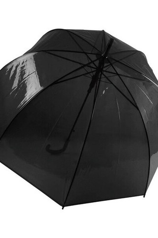 Kariban KI2024 - Elegant Transparent Umbrella with Black Metal Frame