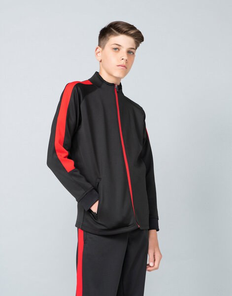 Finden & Hales LV873 - Unisex Kids' Trendy Sports Jacket with Zipper Pockets