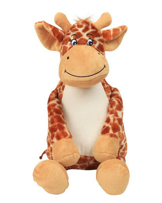 MUMBLES BEARS MM564 - Soft Plush Giraffe Toy with Customizable Tummy