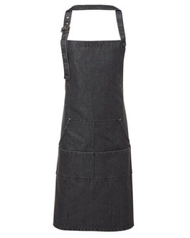 Premier Workwear PR126 - Premium Denim Bib Apron with Adjustable Neck and Pockets