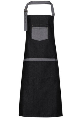 Premier Workwear PR127 - Premium Contrast Denim Adjustable Bib Apron