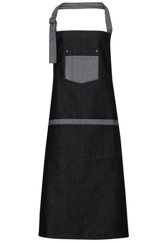 Premier Workwear PR127 - Premium Contrast Denim Adjustable Bib Apron