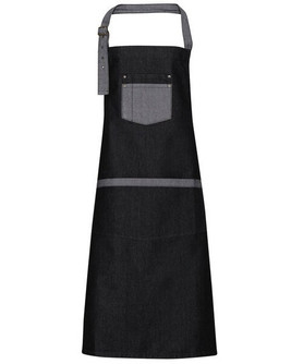 Premier Workwear PR127 - Premium Contrast Denim Adjustable Bib Apron