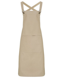 Premier Workwear PR129 - Premium Cotton Canvas Barista Bib Apron with Cross Back