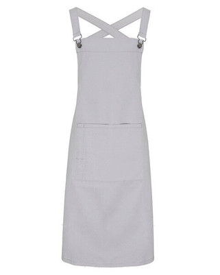 Premier Workwear PR129 - Premium Cotton Canvas Barista Bib Apron with Cross Back