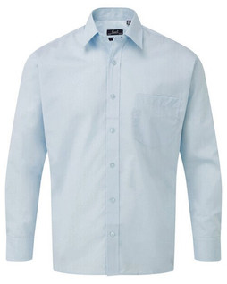 Premier Workwear PR200 - Mens Formal Long Sleeve Poplin Shirt with Pocket