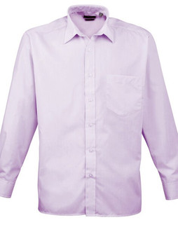 Premier Workwear PR200 - Mens Formal Long Sleeve Poplin Shirt with Pocket