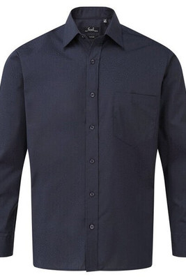 Premier Workwear PR200 - Men's Formal Long Sleeve Poplin Shirt with Pocket