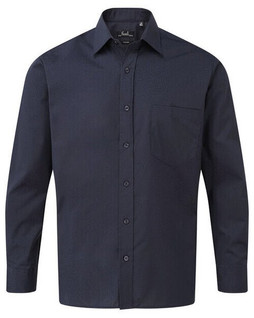 Premier Workwear PR200 - Mens Formal Long Sleeve Poplin Shirt with Pocket