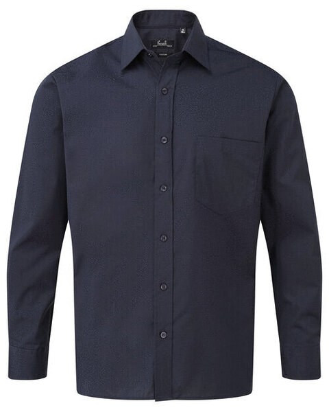 Premier Workwear PR200 - Men's Formal Long Sleeve Poplin Shirt with Pocket