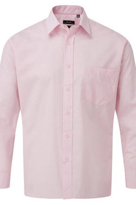 Premier Workwear PR200 - Men's Formal Long Sleeve Poplin Shirt with Pocket
