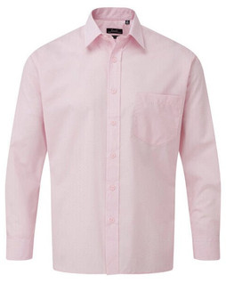 Premier Workwear PR200 - Mens Formal Long Sleeve Poplin Shirt with Pocket