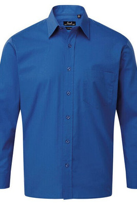 Premier Workwear PR200 - Men's Formal Long Sleeve Poplin Shirt with Pocket