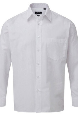 Premier Workwear PR200 - Men's Formal Long Sleeve Poplin Shirt with Pocket