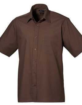 Premier Workwear PR202 - Men's Classic Short Sleeve Poplin Dress Shirt