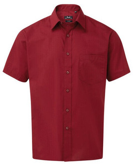 Premier Workwear PR202 - Men's Classic Short Sleeve Poplin Dress Shirt