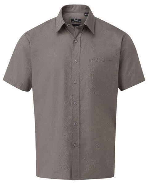 Premier Workwear PR202 - Men's Classic Short Sleeve Poplin Dress Shirt