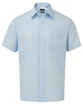 Premier Workwear PR202 - Men's Classic Short Sleeve Poplin Dress Shirt