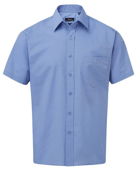 Premier Workwear PR202 - Men's Classic Short Sleeve Poplin Dress Shirt
