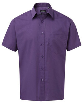 Premier Workwear PR202 - Men's Classic Short Sleeve Poplin Dress Shirt