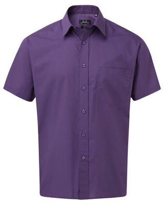 Premier Workwear PR202 - Mens Classic Short Sleeve Poplin Dress Shirt
