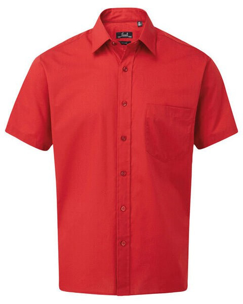 Premier Workwear PR202 - Men's Classic Short Sleeve Poplin Dress Shirt
