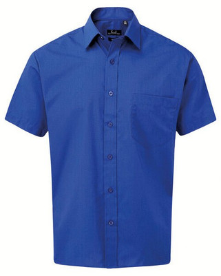 Premier Workwear PR202 - Mens Classic Short Sleeve Poplin Dress Shirt