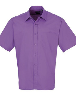 Premier Workwear PR202 - Mens Classic Short Sleeve Poplin Dress Shirt