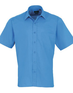 Premier Workwear PR202 - Mens Classic Short Sleeve Poplin Dress Shirt