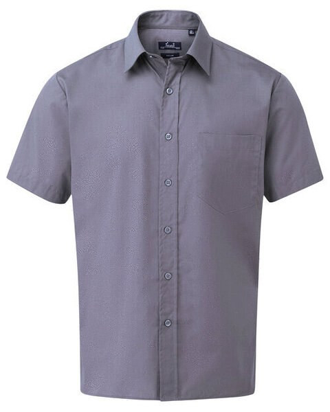 Premier Workwear PR202 - Men's Classic Short Sleeve Poplin Dress Shirt