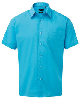 Premier Workwear PR202 - Men's Classic Short Sleeve Poplin Dress Shirt