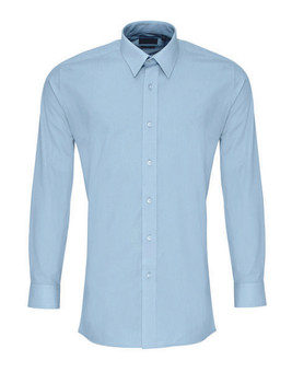 Premier Workwear PR204 - Men's Fitted Long Sleeve Formal Poplin Shirt
